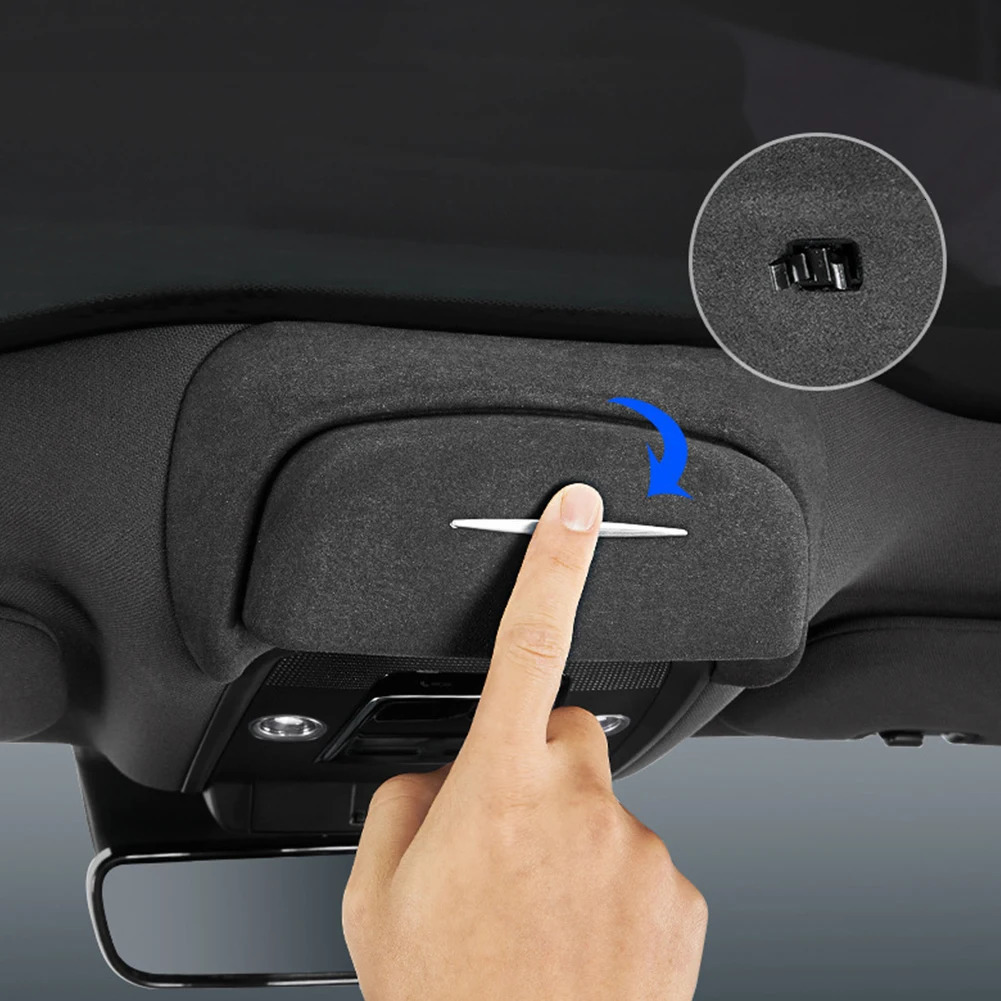 Car Sun Glasses Case Organizer Tumbled Leather Flip Glasses Clip Sunglasses Storage Box for BYD Seal Auto Interior Accessories 250213