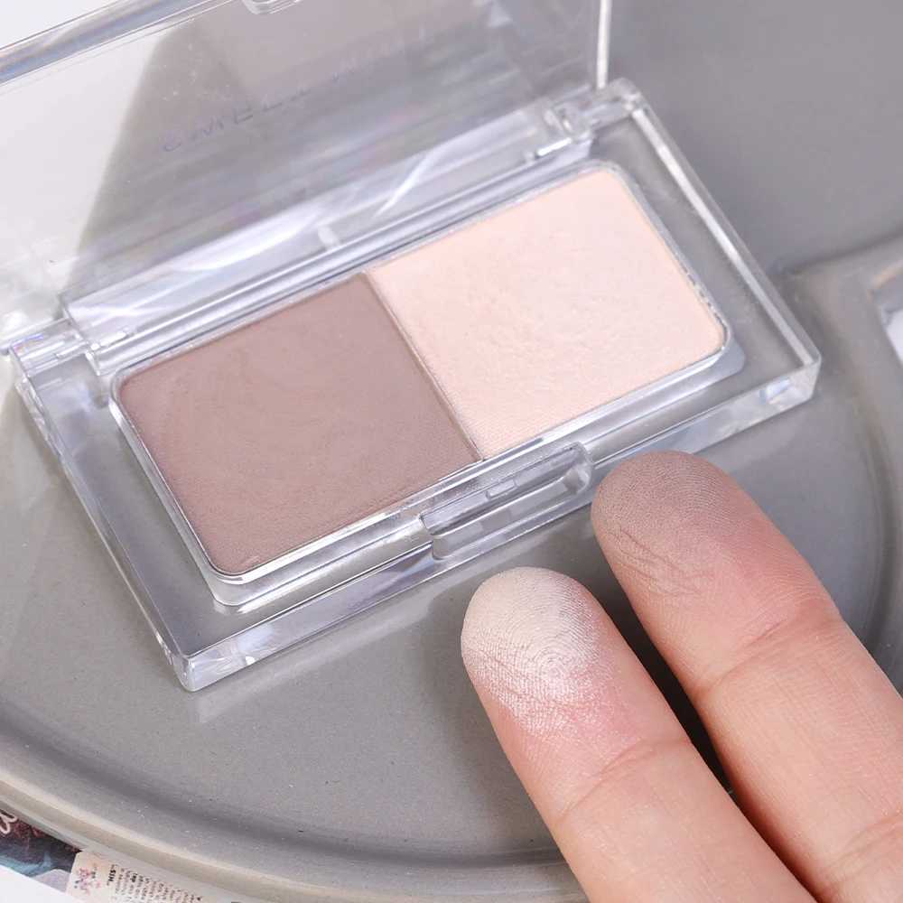 Two-tone 3D Nose Shadow Highlighter Palette 2 in 1 Matte Brighten Contouring Powder Grey Brown Eyebrow Powder High Gloss MakeupXJ250217