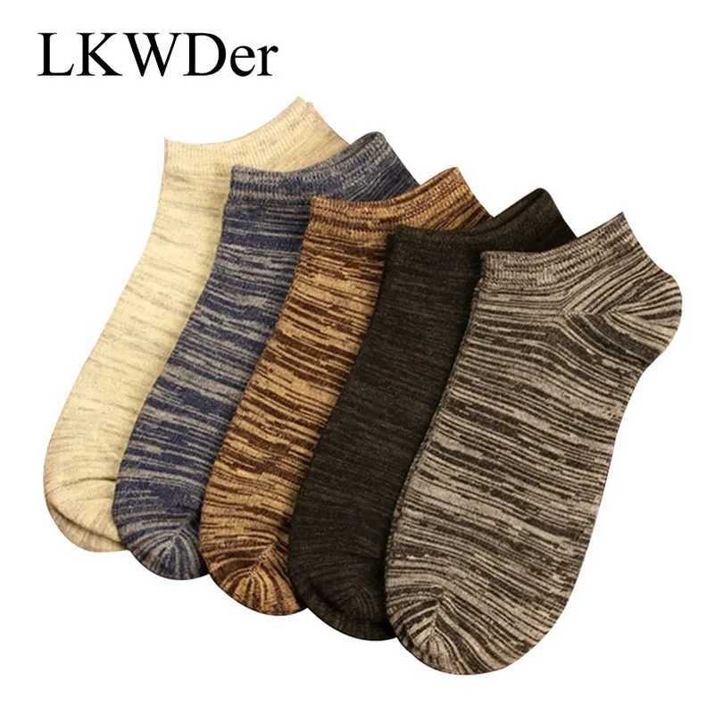 LKWDer mens long socks cotton casual breathable boat socks short mens ankle socks summer mens classic retro striped Mayas W250217