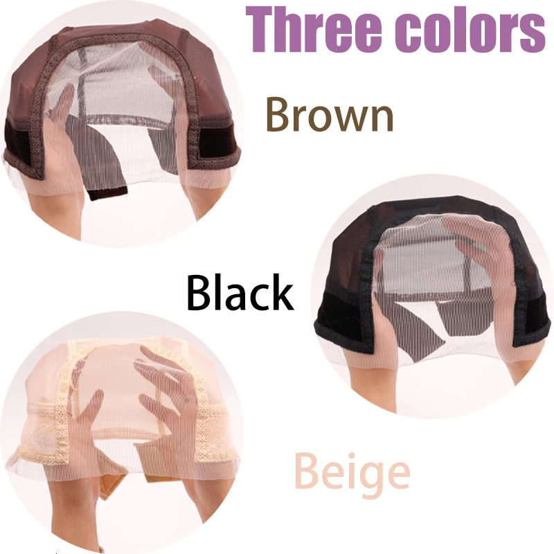 Women Lace Wig Grip Cap Beige U Part Lace Front Wig Cap With Adjustable Headband Non-Slip Wig Grip To Keep Lace Wigs In Place 250214