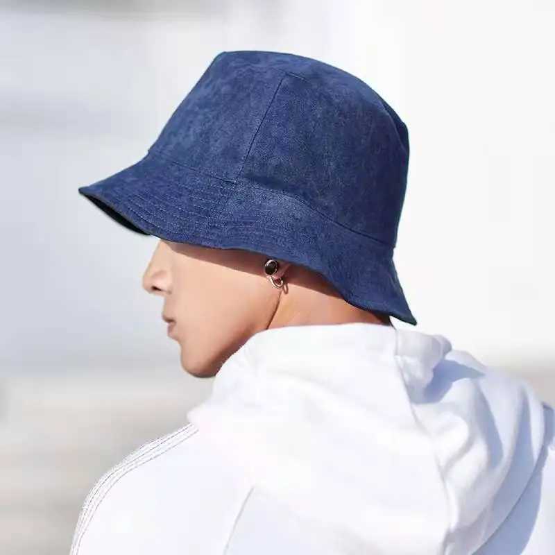 Super large size new winter warm Panama hat mens outdoor thick velvet bucket hat mens fashionable hip-hop fisherman hat width Brim W250217
