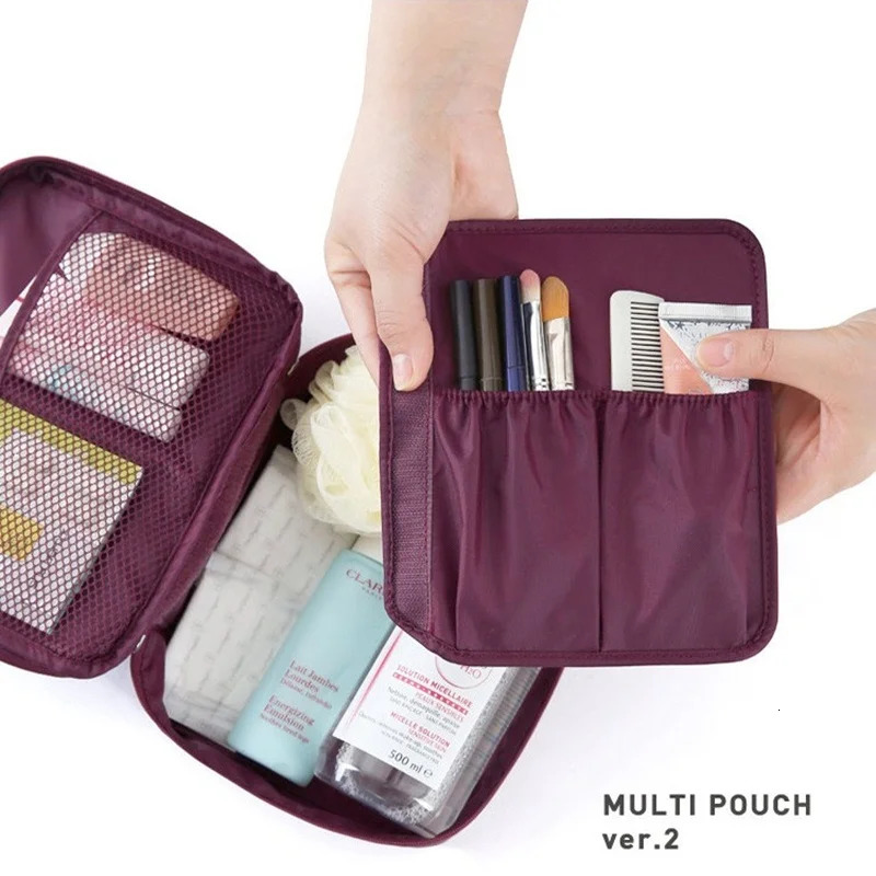 High capacity outdoor girls makeup bag womens bathroom organizer waterproof storage box 250213