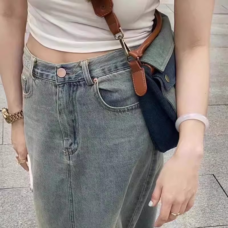 Bag Cowboy Canvas Handbag, Pillow 2024 New Trendy And Fashionable Vintage Tote Single Shoulder Crossbody Bag, Women's Bag