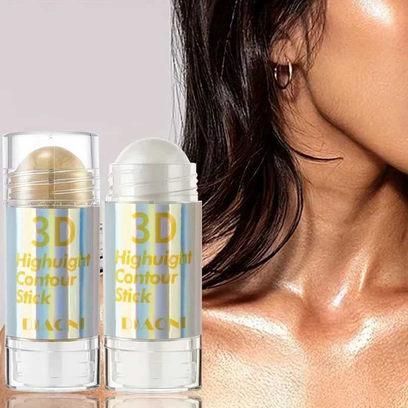 3D Face Brighten Highlighter Stick Bar Cosmetic Face Contour Bronzer Shimmer Highlighter Stick Concealer Cream Makeup ToolsW250217