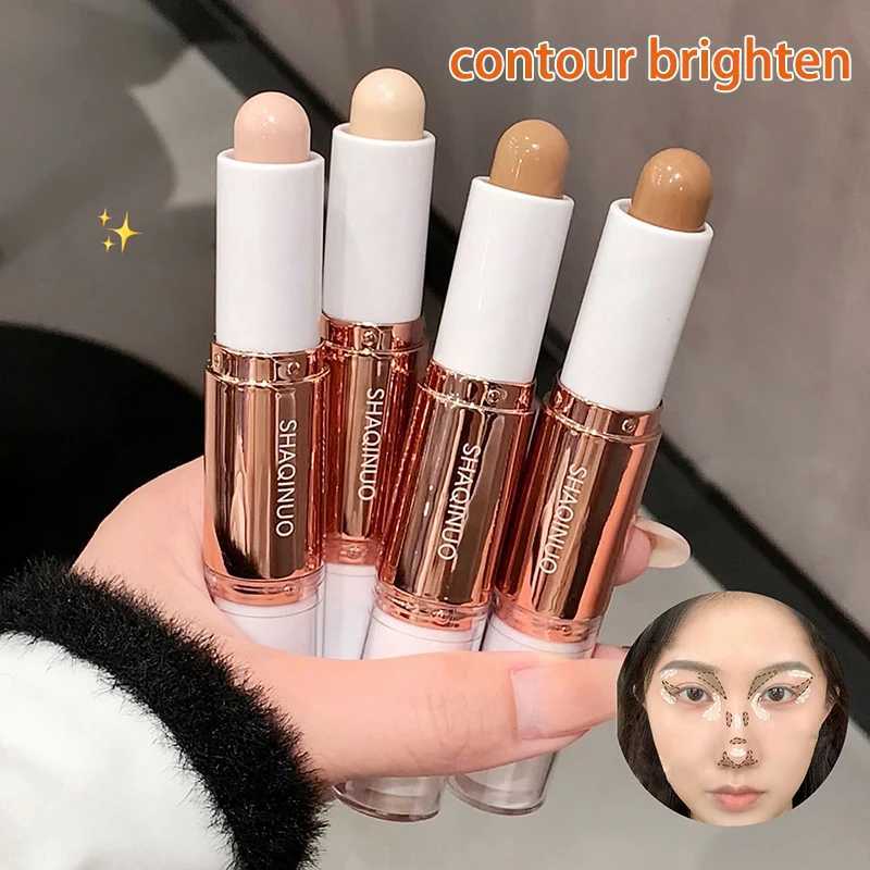 Double-ended Contouring Shading Pen Cream Brighten Nose Shadow Profile Natural Three-dimensional Highlight Stick Korean MakeupW250217