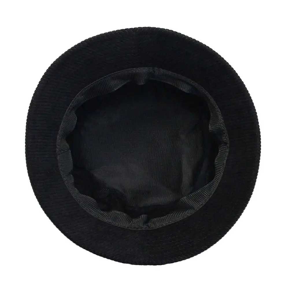 Warm Bucket Hat Outdoor Plush Corduroy Panama Hat Casual Winter Sun Cap Men Women W250217