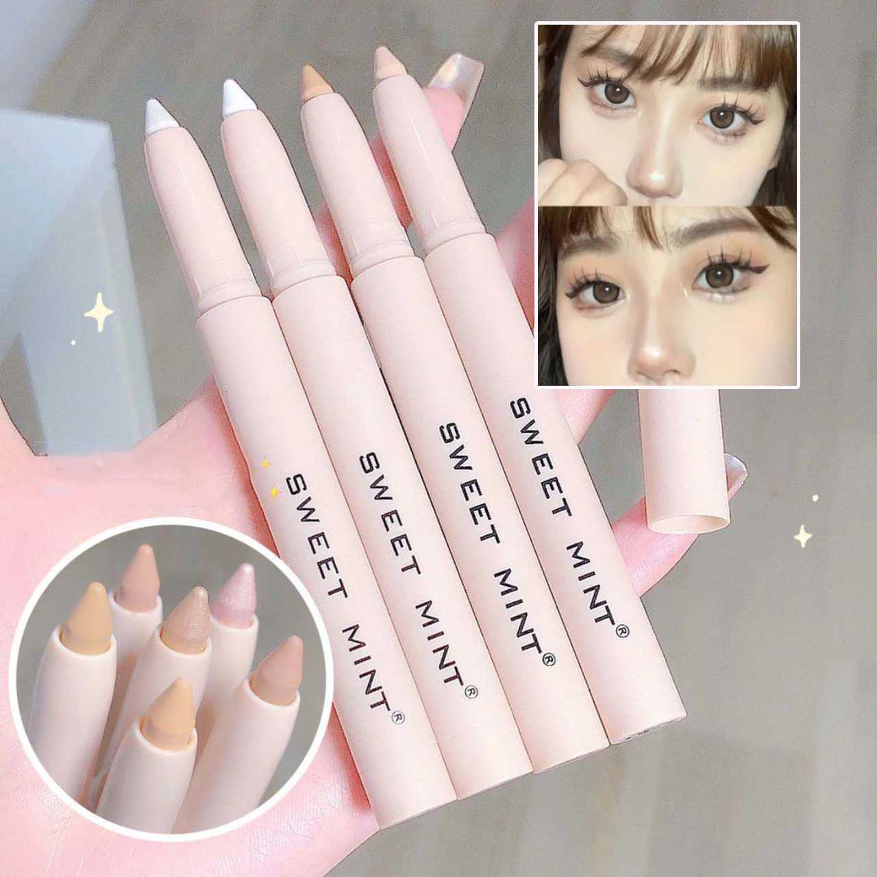 Glitter Lying Silkworm Highlighter Pencil Longlasting Brightening Eyes Corner Pearlescent White Eyeshadow Pen Shiny Eye CosmeticXJ250217