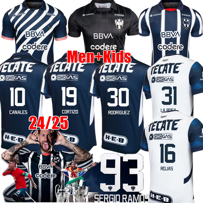SERGIO RAMOS 2024 2025 CF Monterrey CANALES Soccer Jerseys 24 25 Rayados R.FUNES MORI E.AGUIRRE MEZA V.GUZMAN Football Shirts R.AGUIRRE ROMO