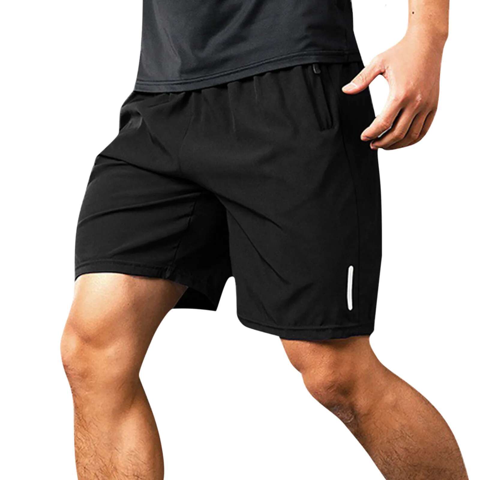 Men's Summer New Sports Style Designer Shorts Outdoor Quick Drying Breathable Shorts Reflective Marking Drawstring Loose Shorts With Zipper Pocke