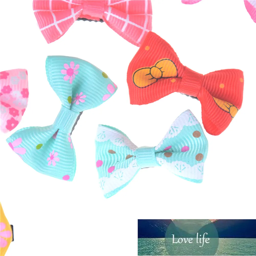 10pcs Colorful Barrettes Pet Dog Ribbon Hair Clip Bows Girls Dog Hairpins Hair Accessories Hairgrip Headwear Factory price expert design ZZ
