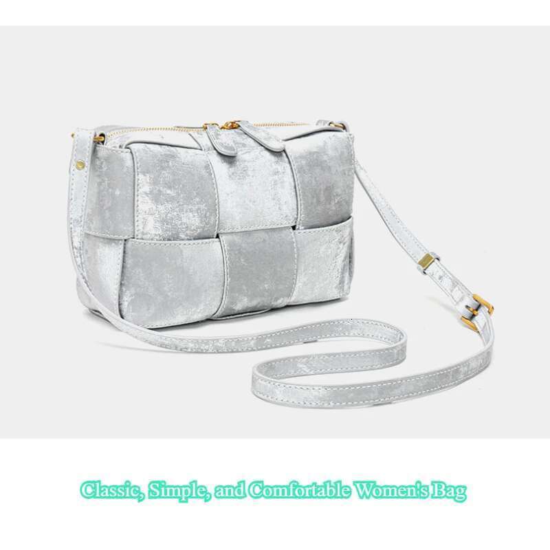 Spring New For Women Fashion Versatile Weaving Design Crossbody Bags High-Quality Genuine Leather Female Handbags