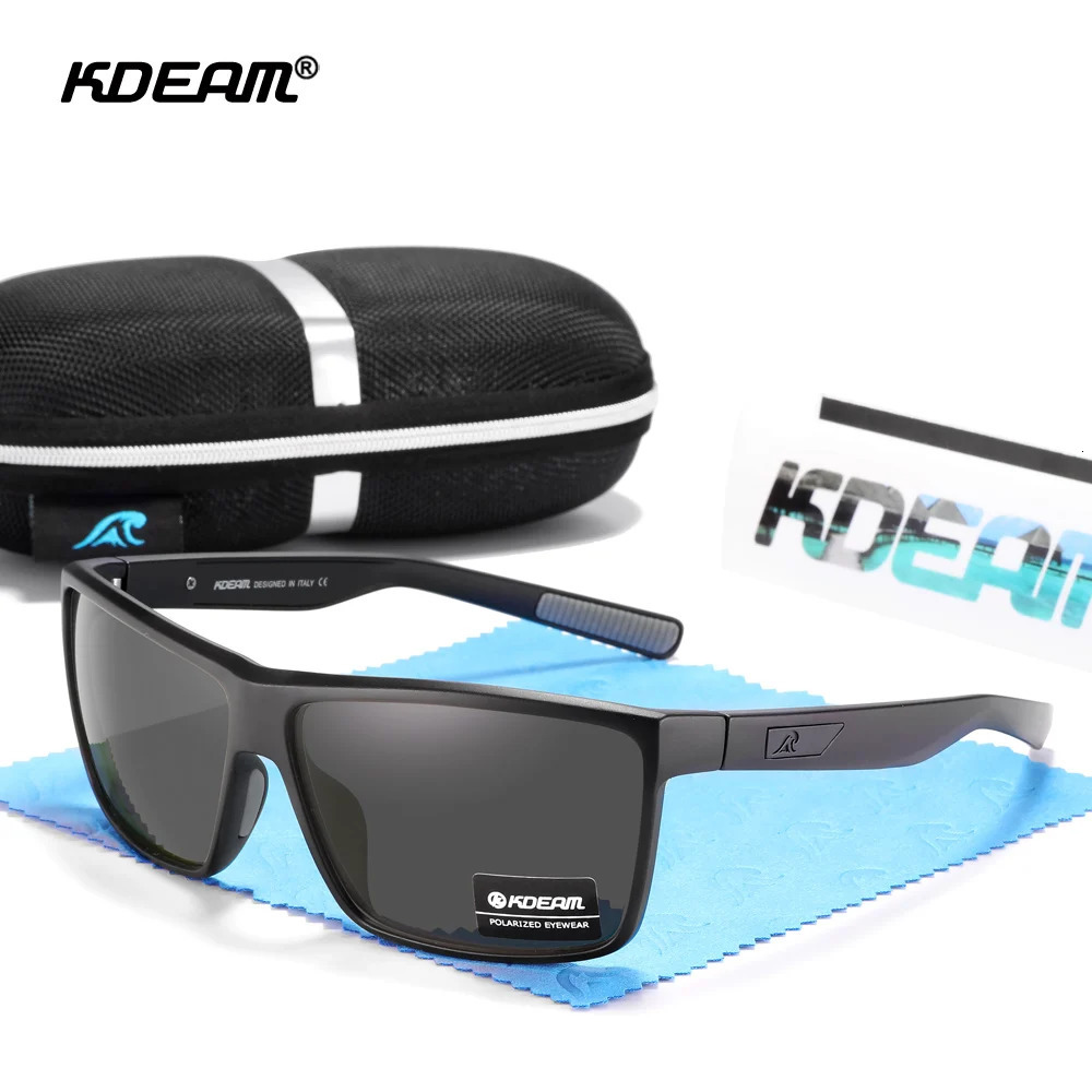 KDEAM Scratch Resistance Sunglasses Men Polarized 100% UV Protection Sun Glasses Integral Spring Hinges And Curved Temples KD029 250213