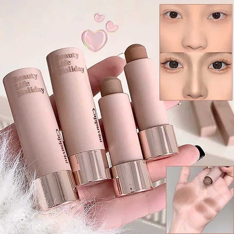 Grey Brown Bronzer Contouring Stick Waterproof Cream Texture Highlighters Shadow Contour Pencil 3D Face Brightening CosmeticsW250217