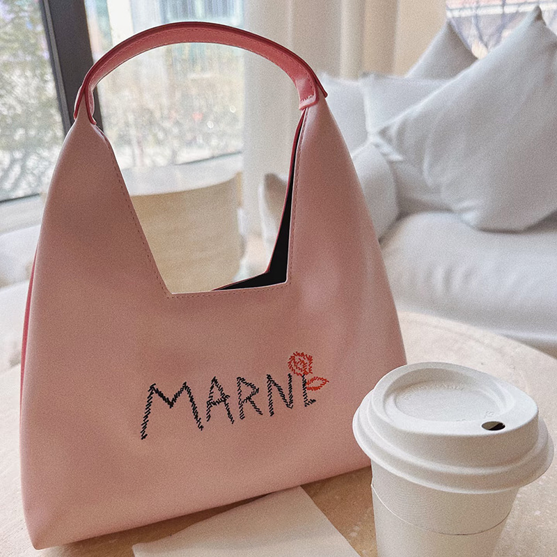 Bag Internet Celebrity's Same Sweet And Cute Letter Color Blocked Handbag, Hand-Held Crossbody Bag, Children's Bag 2025 New Model