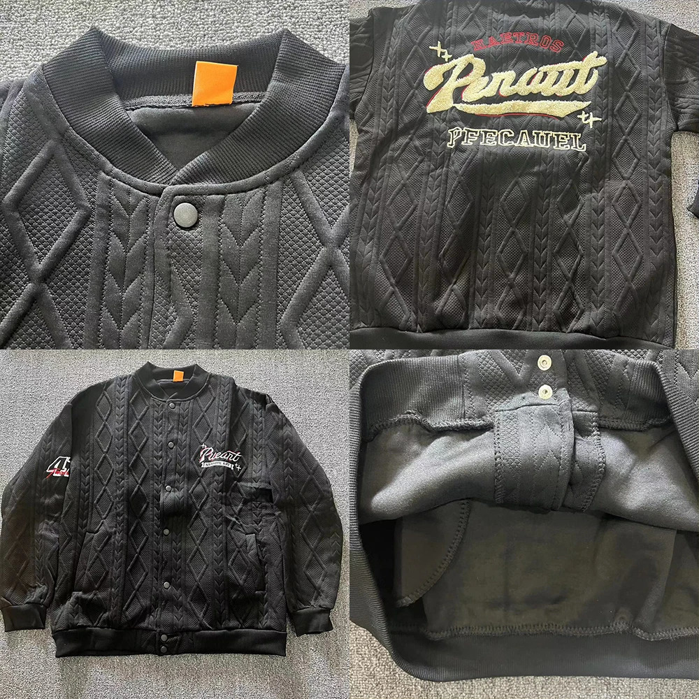 Mens Pilot Jacket Retro Vibe Buttons Baseball Jackets Male Spring Autumn Single-breasted Stand Collar Long Sleeves Letter Tops 250122