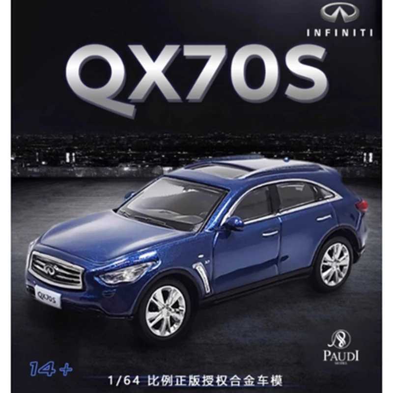 Paudi 1 64 Scale Infiniti QX70S Alloy Simulation Car Model Static Collection Decorated Holiday Gifts Toys Souvenir GiftT250215