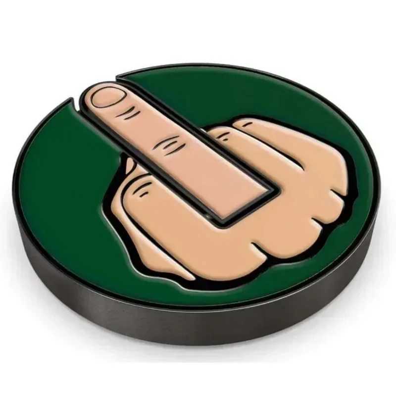 Funny Middle Finger Golfs Ball Marker Golf Hat Clip Marker Magnetic Removable Golf Practice Position Mark Golf Accessory Pattern MatW250215