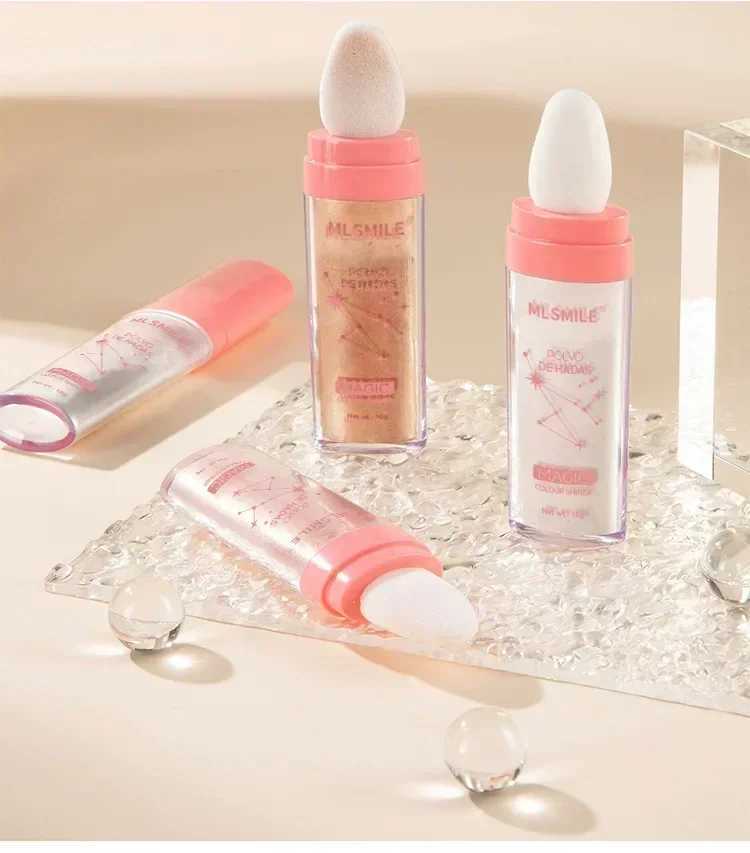 Shimmer Fairy Powder Highlighter Powder White Loose Highlighter Face Body Glitter Wand Makeup Bronzer Illuminator polvo de hadaXJ250217