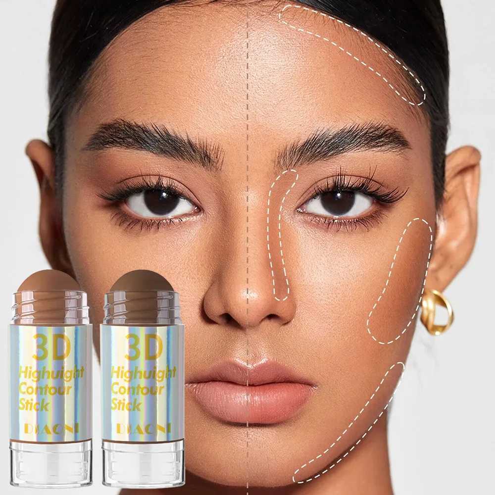 3D Face Brighten Highlighter Stick Bar Cosmetic Face Contour Bronzer Shimmer Highlighter Stick Concealer Cream Makeup ToolsW250217