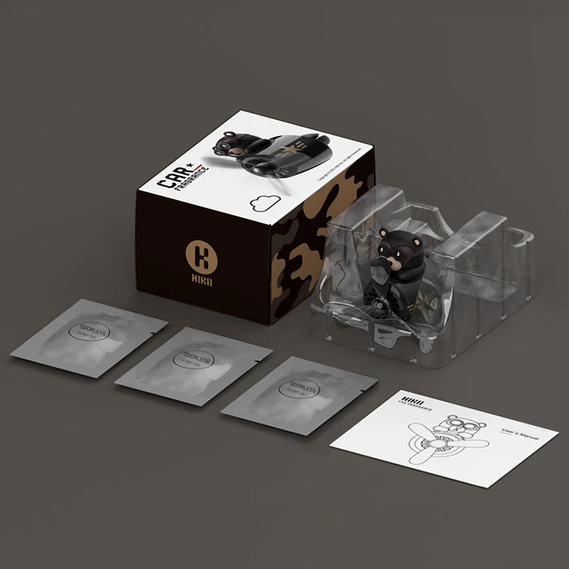 Odorless DIY perfume ornament airplane pilot bear car air freshener decoration accessories aroma vent clip fragrant diffuser men 250214