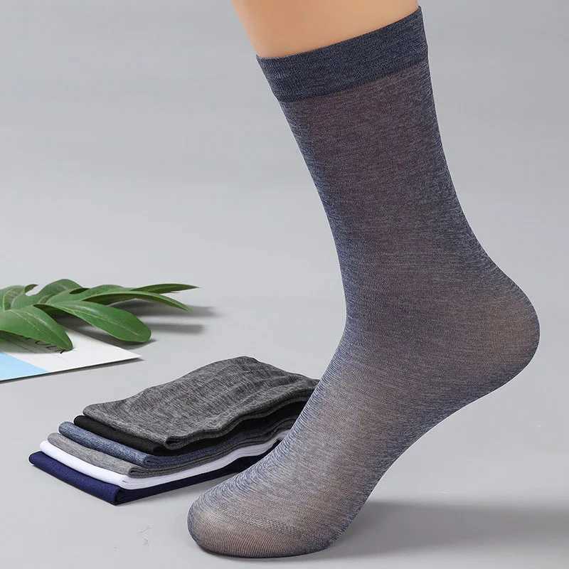 0 Pairs Summer Men Thin Stockings Business Casual Thin Breathable Comfortable And Durable Mercerized Cotton Mid Tube Socks W250217