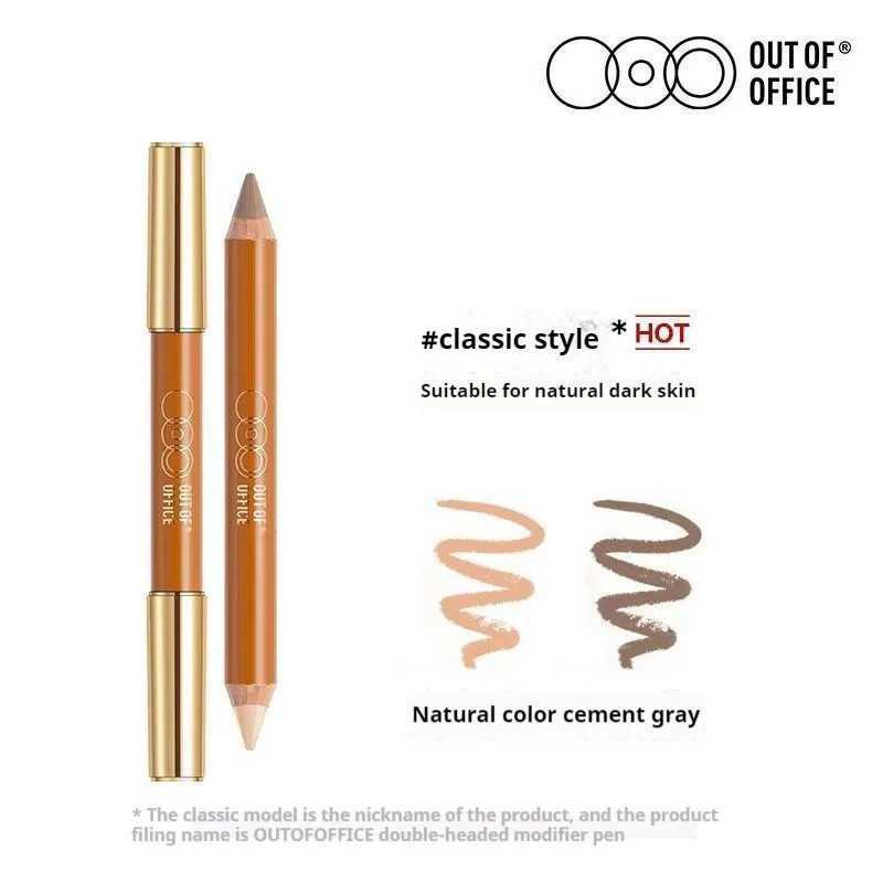 OUTOFOFFICE Double-ended Shadow Pencil Grooming Crayon Refractive Light Shadow Contour Highlighter OOO Original Makeup CosmeticsW250217