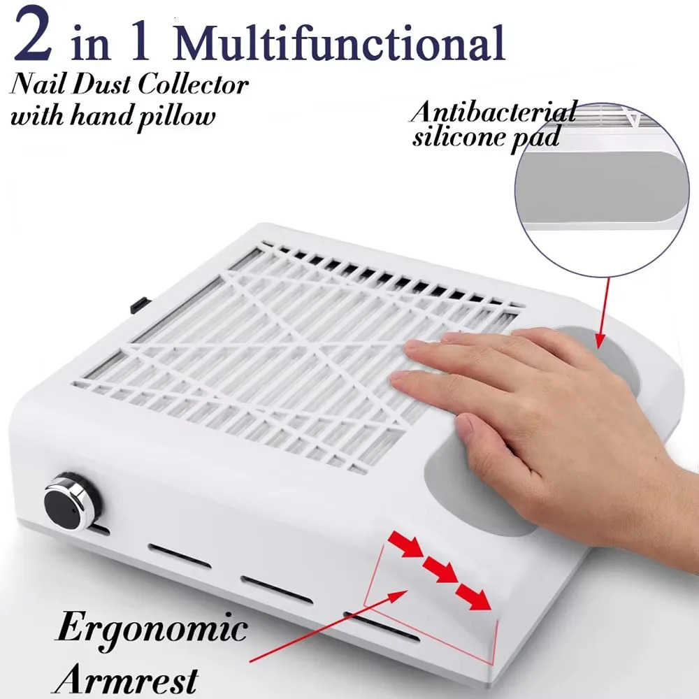 220V EU Plug Nail Dust Collector Manicure Machine Tools Nail Vacuum Cleaner With Remove Filter Nail ctor Fan Nail Art Tool 250214
