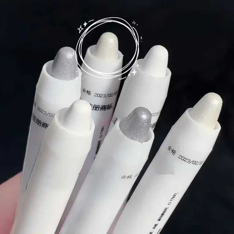 Matte White Lying Silkworm Highlighter Pen Lescent Eyeshadow Stick Brightening l Eyeliner Waterproof Glitter Eye ShadowW250217