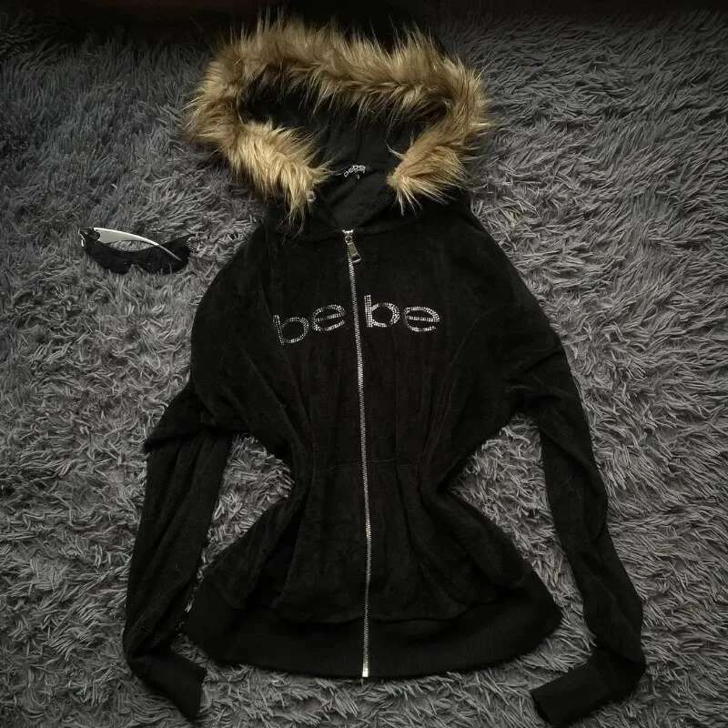 2024 New Retro Trendy Brand Letter Oversized Women's Y2K High Street Fashion Haruku Loose Zipper Hoodie Couple's Style