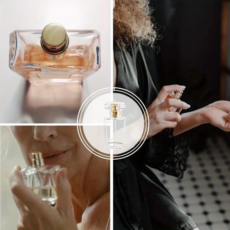 8pcs 30ml Glass Perfume Bottles Empty Refillable Clear Travel Perfume Spray Atomizer Perfume Bottle Atomizer Container 250213