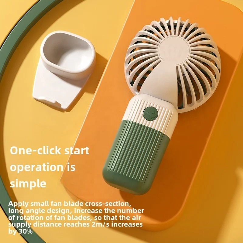 USB Mini Portable Electric Cooling Fan Handheld Stand Home Office Car Easy English Operating