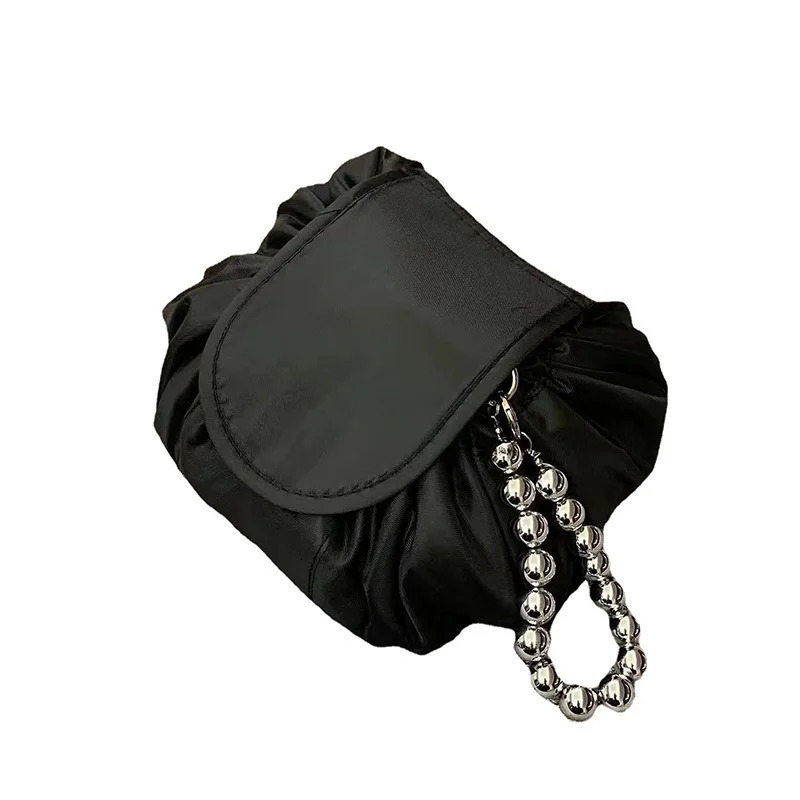 Women Drawstring Cosmetic Bag Organizer Travel Toiletry Storage Shoulder MakeUp Pouch Large Capacity Beauty Case Waterproof 250213