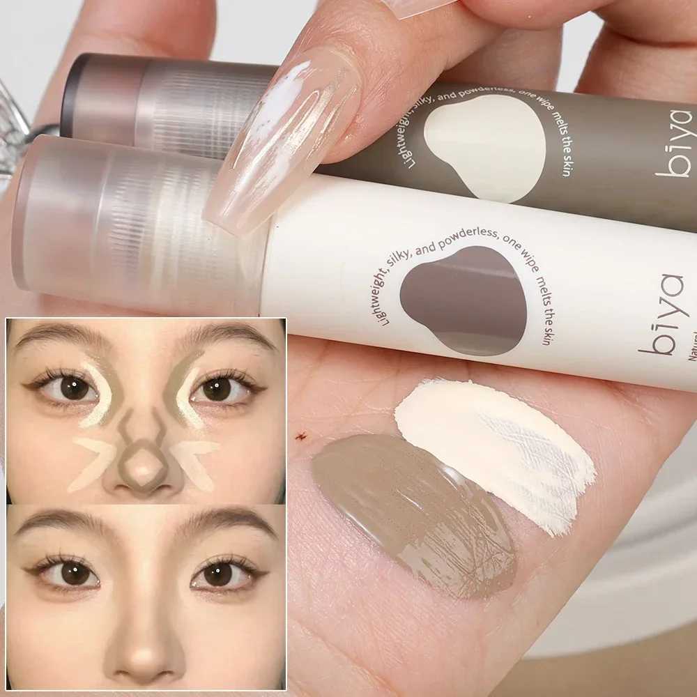 Matte Liquid concealer Contour Stick Skin Bright Face Bronze Contour Highlight Grey Brown Female V-shaped Face MakeupW250217