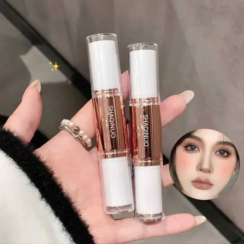 2 IN 1 Highlight Stick Bronzer Shadow Cream Natural Steric Face Makeup Matte Highlight Pencil Brown Brightening ContouringW250217