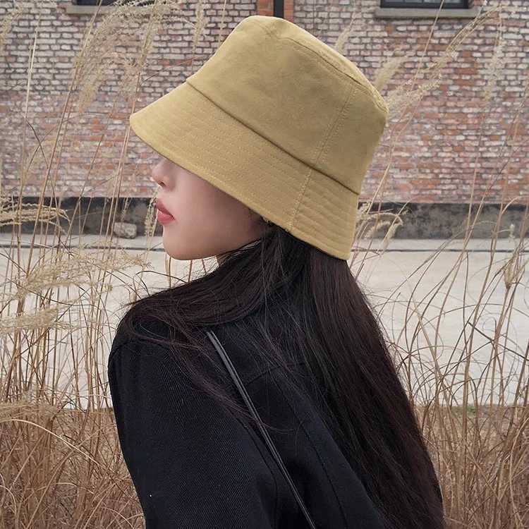 Girl Sun Hat Wide Brim Cork Summer Womens Hat Panama Beach Womens Double sided Bucket Hat Womens Sunshade Hat W250217