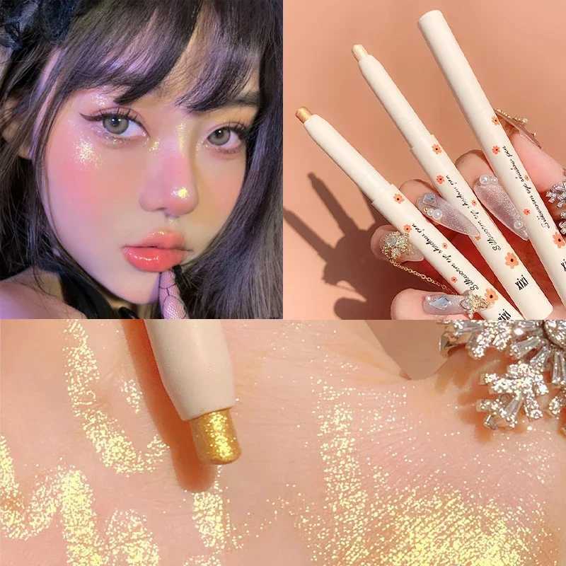 Glitter Silkworm Eyeshadow Liner Pencil Brightening Highlighter Blue Gold Silver Eyeshadow Pen Lasting Shiny Eye Makeup CosmeticXJ250217