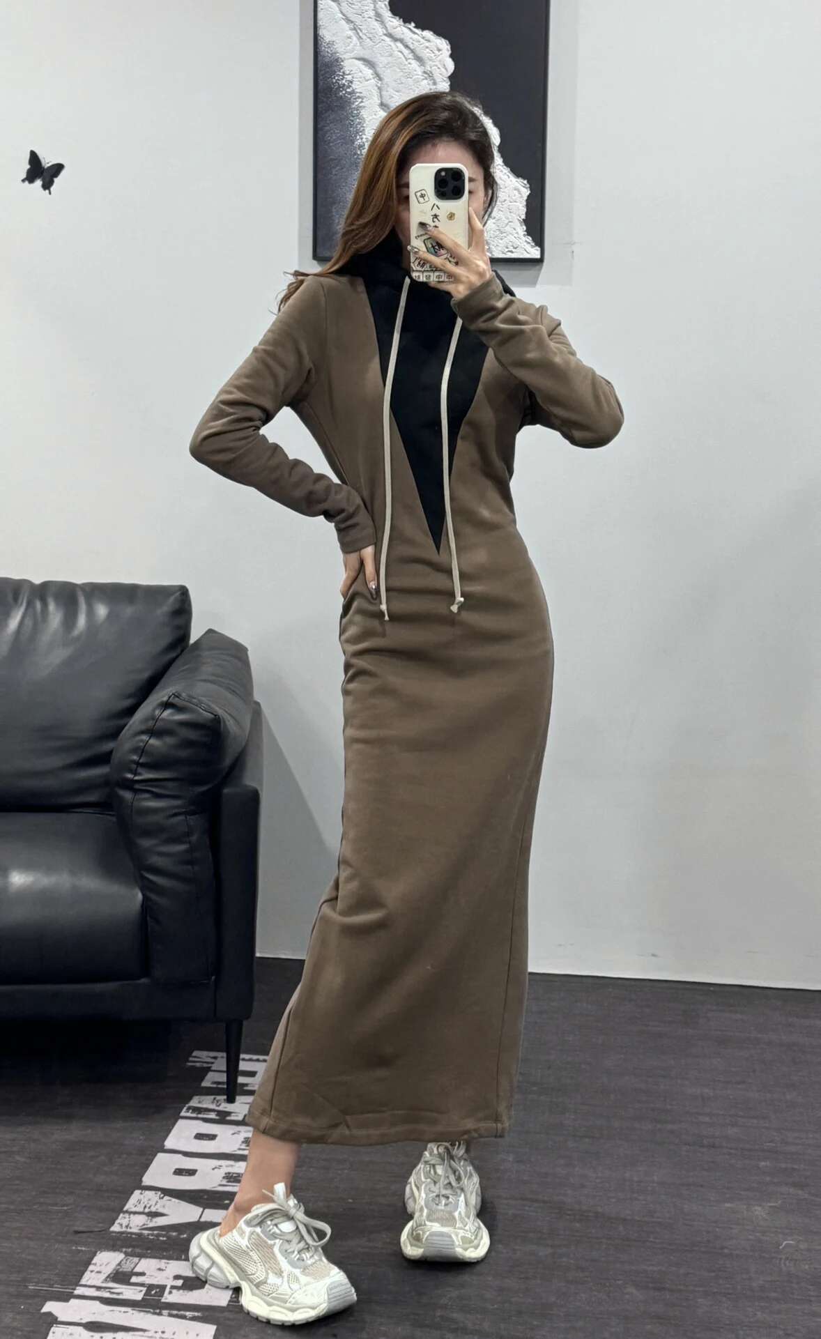 Owen Seak Cotton Gothic High Street Clothing Spring Black Women Coats Sweater