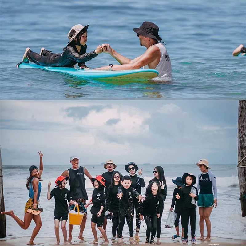 UPF50+ Beach Surf Bucket Hat Mesh Breathable Sun Hat Men Women Outdoor Fishing Cap Bottom Adjustable Cap Water Sport Cap Hat W250217