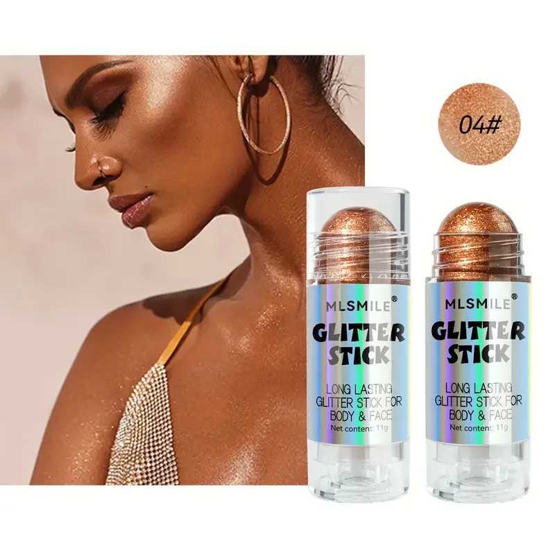 Glitter Highlighter Stickl Body Shimmer3D Face Body Sparkle Highlighter Brightening Music Festival Shimmer Powder MakeupW250217