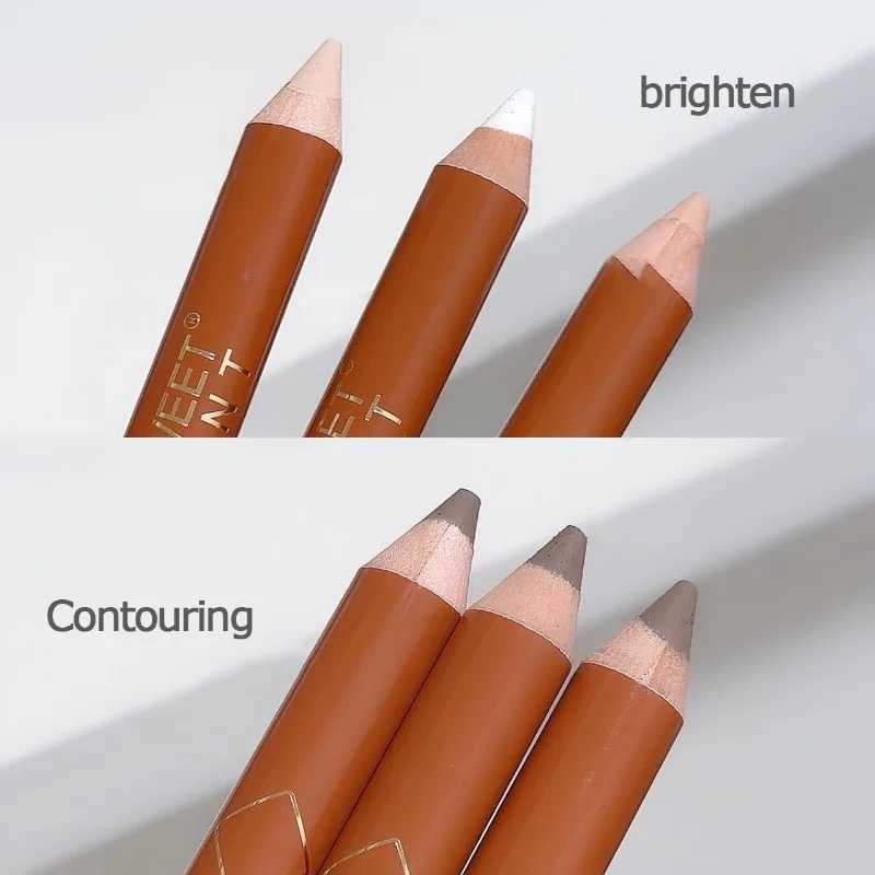 Double-head Shadow Contour Pencil Makeup Facial Contouring Gray Nose Shadow Cream Shading Natural Steric Highlight SticksW250217