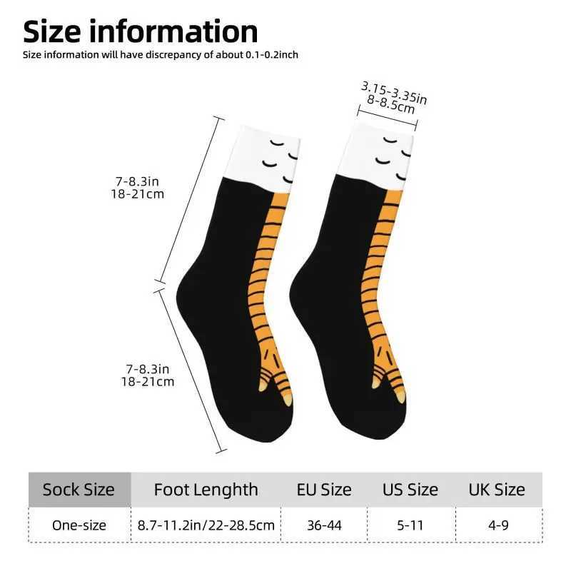 Customized Kawaii mens funny chicken leg dress socks unisex comfortable and warm 3D printed cartoon animal crew socks W250217