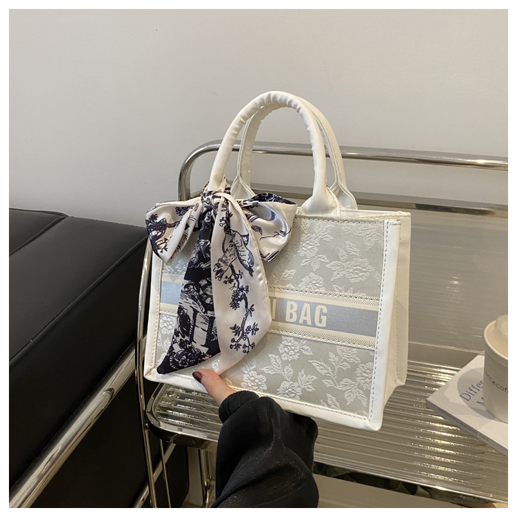 classic women bags for womens Polyester Letter black white sliver bag Totes casual bags
