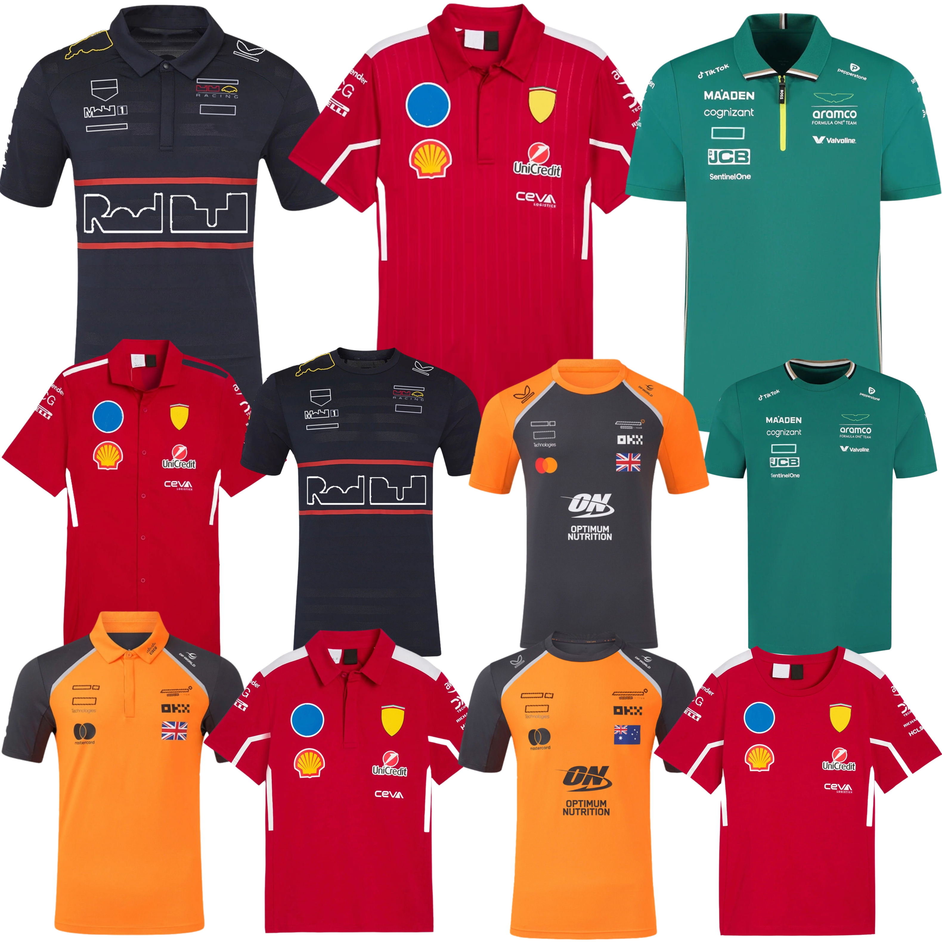 2025 Formula 1 F1 Driver Racing Sets 24 25 Max Verstappen Set Up t-shirt Casual Stroll POLO Car Motorsport Fernando Alonso Team Jersey Shirts