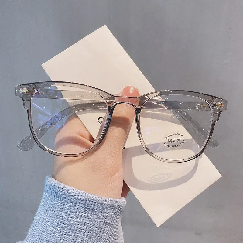Classic Transparent Computer Glasses Frame Women Men Anti Blue Light Blocking Optical Eyeglasses Lenses Female 250114