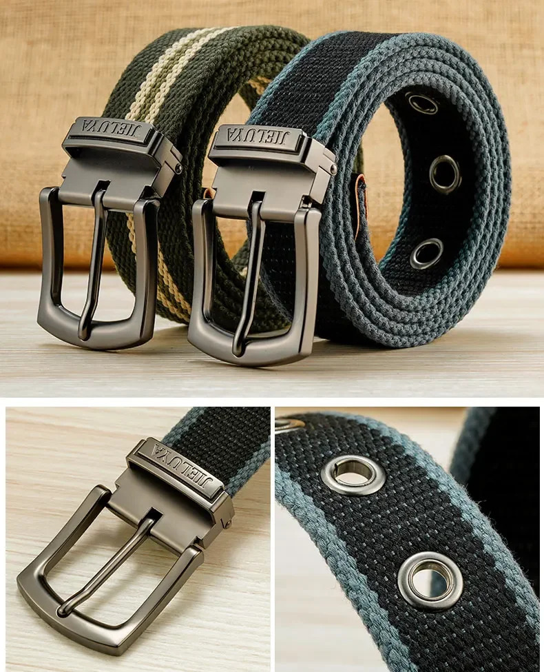 Plus Large Size 110 120 130 140 150 160 cm Canvas Belt for Men Alloy Pin Buckle Jeans Belts High Quality Outdoor Belts 250213