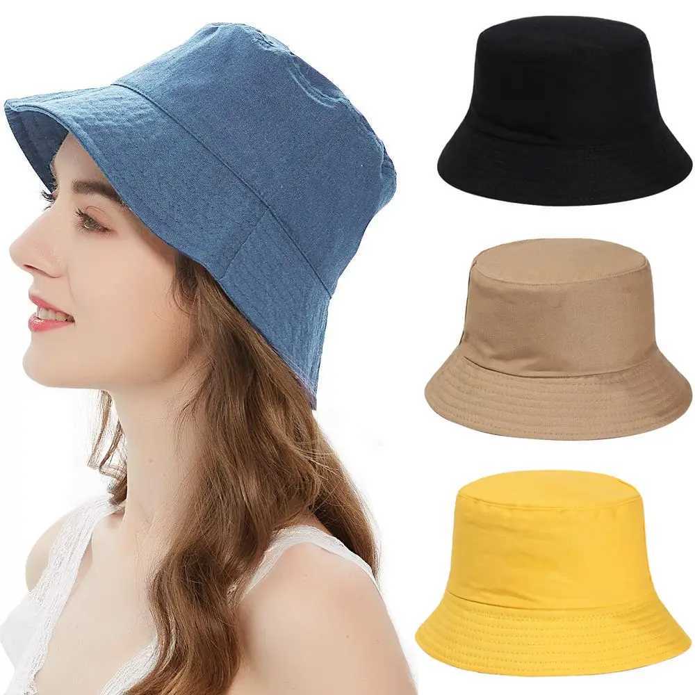Women Men Bucket Hat Anti-UV Beach Sun Hat Summer Sunscreen Panama Hat Outdoor Foldable Portable Fisherman Cap W250217