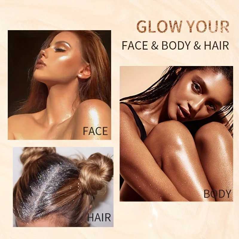 USHAS Liquid HighLighter Liquid Foundation Concealer Permanent Water and Oil Resistant Glitter naturally modifies skin toneXJ250217