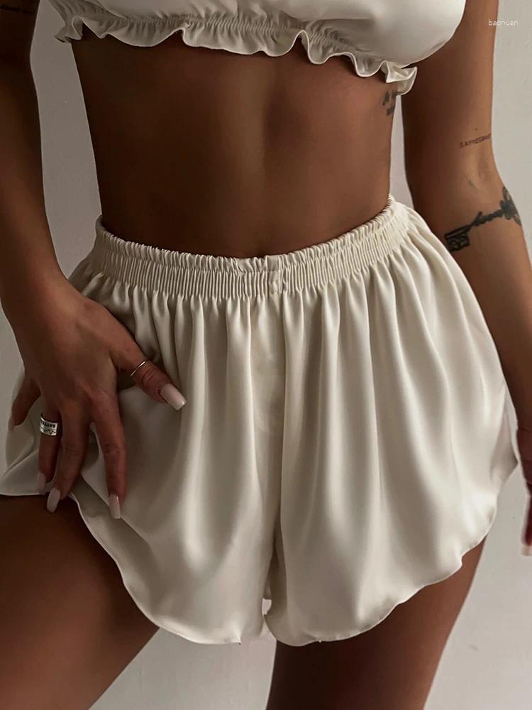 Women's Tracksuits CNYISHE Summer Bow Sexy Solid Set Women Suits Fashion Casual Tracksuit Spaghetti Strap Cute Two Pieces (Tops Shorts) For