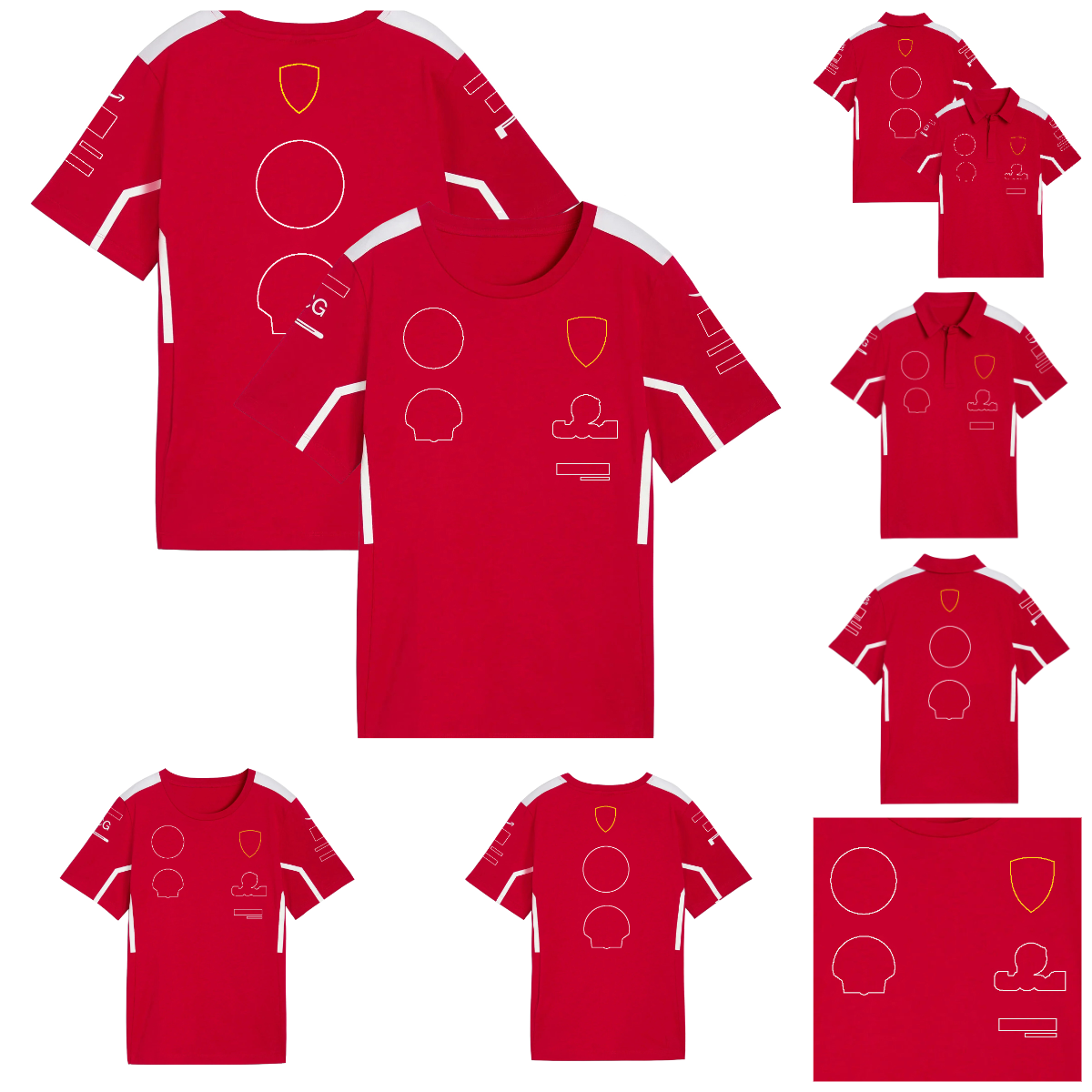 F1 2025 Team POLO T-shirt Short-sleeved T-shirt for team drivers in Formula One season in 2025