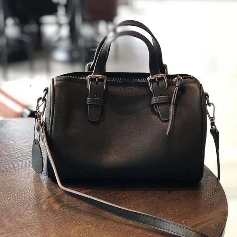 Soft 100% Cow Leather Handbag Women's Long Strap Shoulder Messenger Satchel Bags Black Genuine Skin Casual Tote Sac A Main
